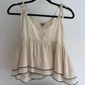 Cream top with black detailing